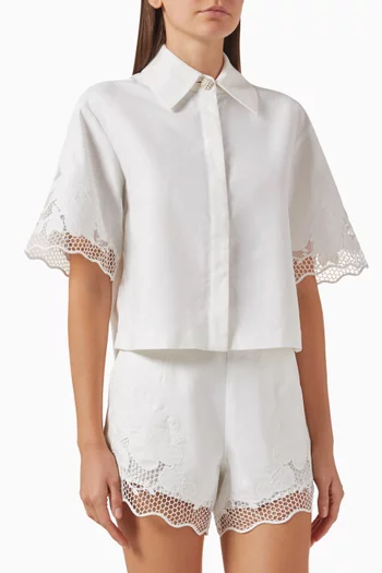 Daphne Boxy Shirt in Linen-blend