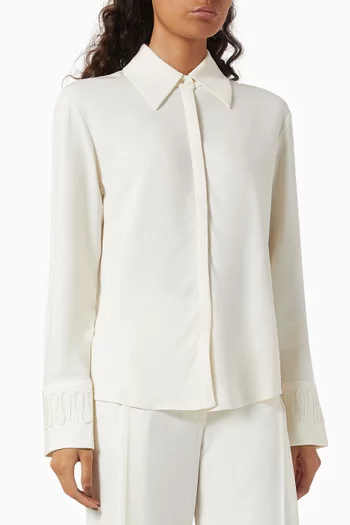 Orion Embroidered Shirt in Viscose Blend
