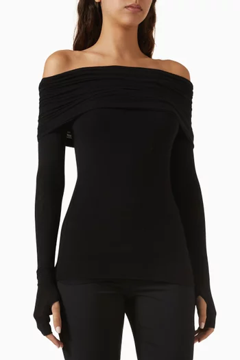 Amala Off-shoulder Blouse in Viscose Blend