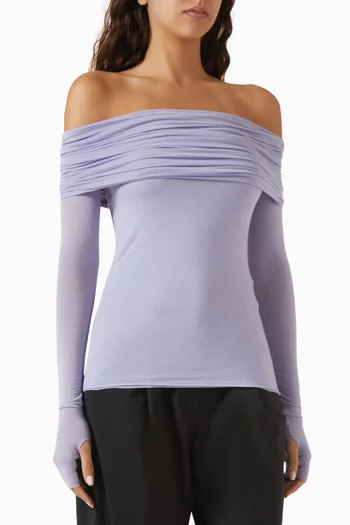Amara Off-shoulder Blouse in Viscose Blend