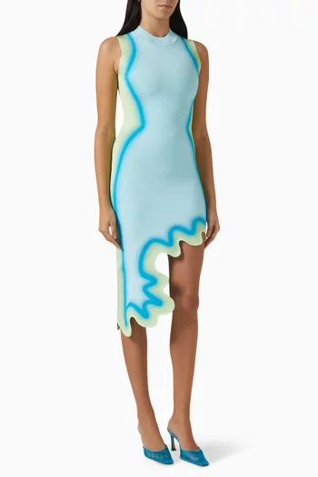 Brooklyn Wavy Asymmetric Dress
