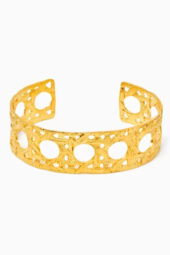 Khaizaran Cuff in 22kt Gold-plated Brass