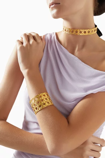 Large Khaizaran Cuff in 22kt Gold-plated Brass