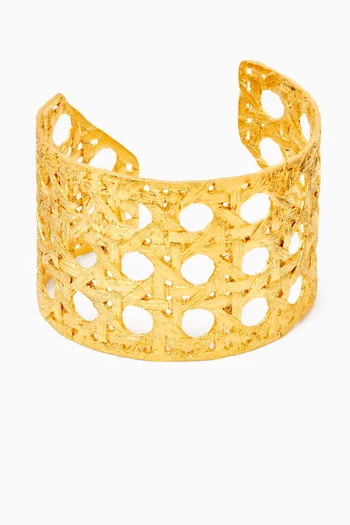 Large Khaizaran Cuff in 22kt Gold-plated Brass
