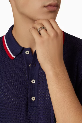 VLOGO Signature Ring in Metal