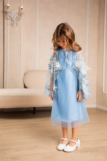 Feather Cape Dress