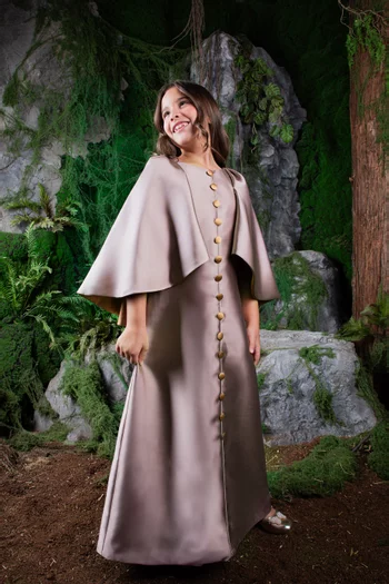 Cape-sleeve Dress