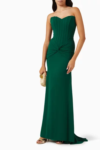 Lilly Twist Gown in Crepe