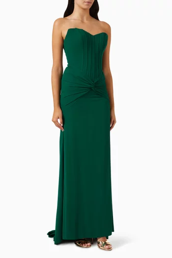 Lilly Twist Gown in Crepe