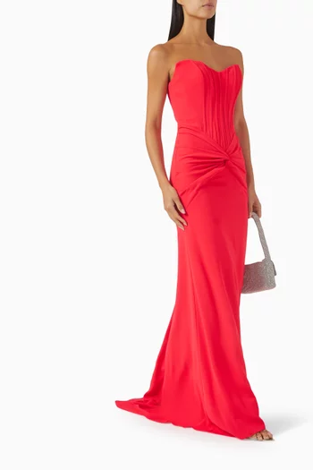 Lilly Twist Gown in Crepe