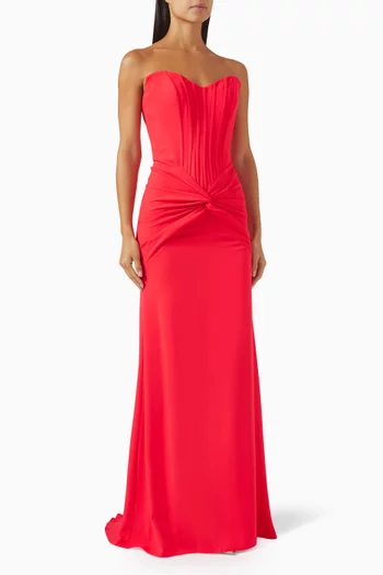 Lilly Twist Gown in Crepe