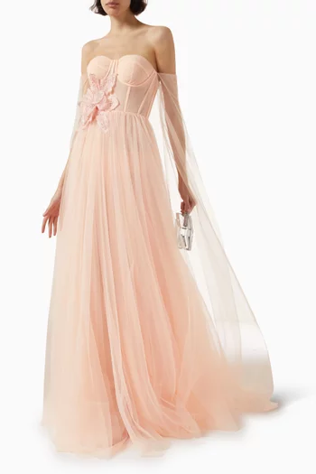 Alessia Off-shoulder Gown in Tulle