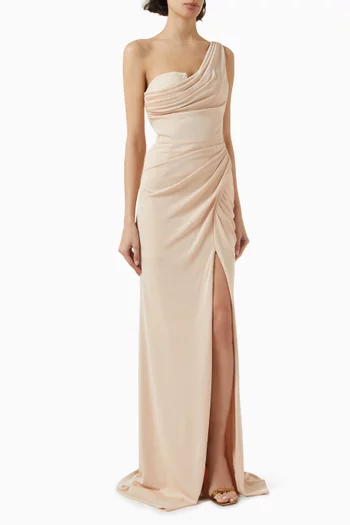 Dylan One-shoulder Gown in Jersey