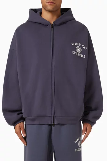 Zip Hoodie in Cotton-fleece