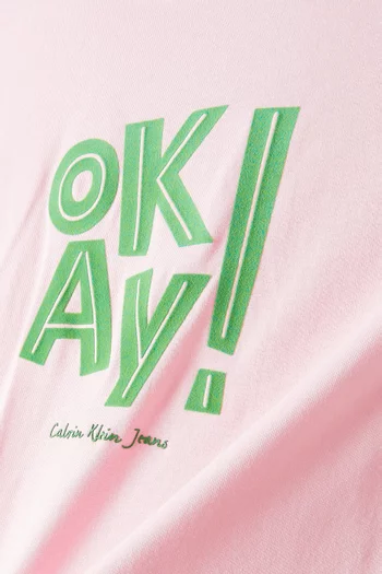 تي شيرت بطبعة قطن