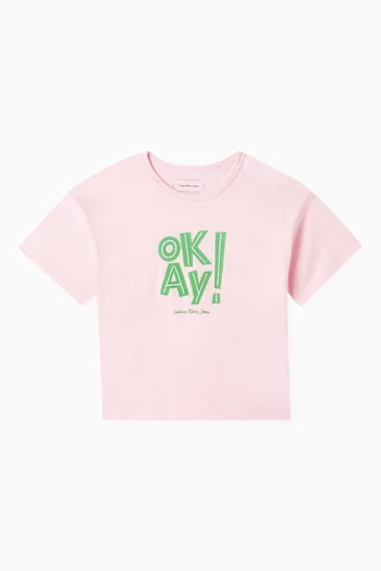 تي شيرت بطبعة قطن