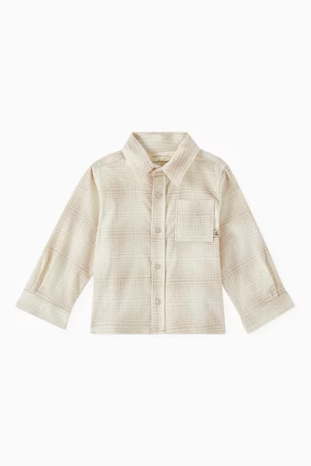 Check Print Shirt in Cotton