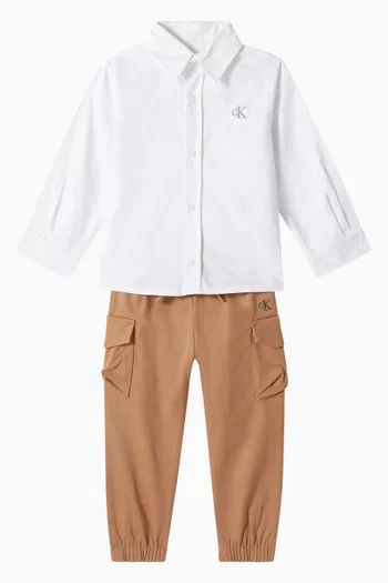 Logo Oxford Shirt in Cotton