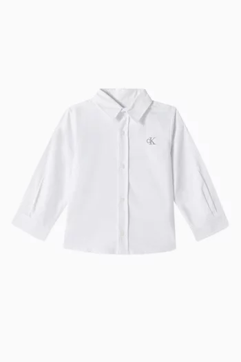 Logo Oxford Shirt in Cotton