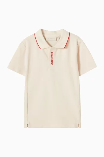 Logo Polo T-Shirt in Cotton