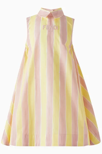 Striped A-line Dress