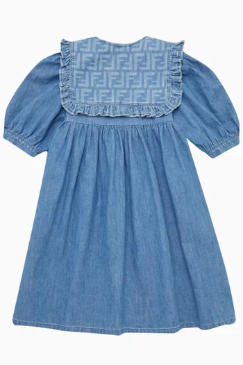Pleated Flared Dress in Cotton