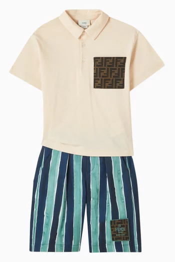 Striped Bermuda Shorts in Cotton