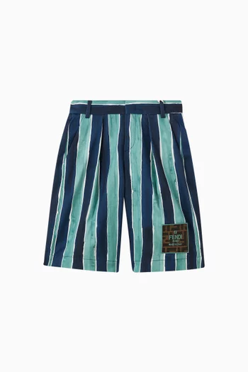 Striped Bermuda Shorts in Cotton