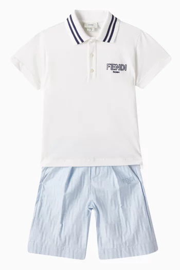 FF Jacquard Bermuda Shorts in Cotton