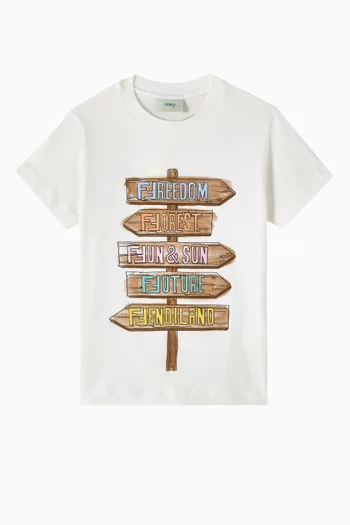 Printed T-shirt in Cotton