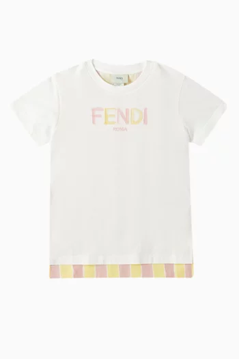 Stripe Logo T-shirt in Cotton