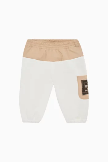 Color Blocked Sweatpants in Cotton