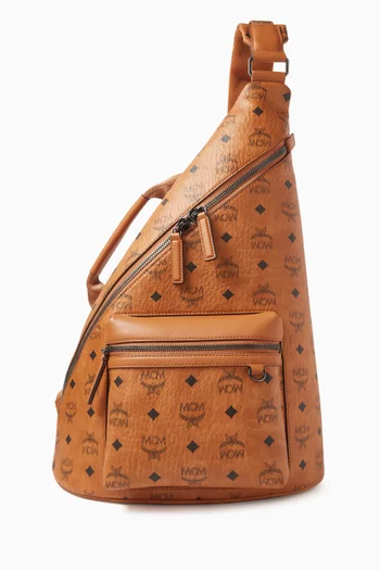 Buy MCM Brown Medium Aren Sling Bag in Visetos for Men Online Ounass Kuwait