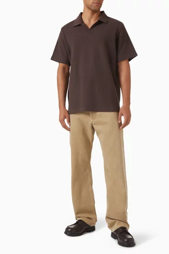 Jacquard Polo Shirt in Cotton