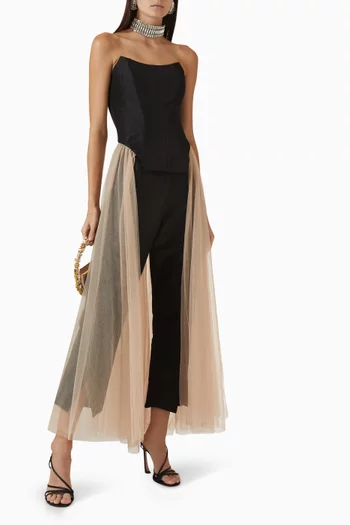 Diana Corset Top in Taffeta & Tulle