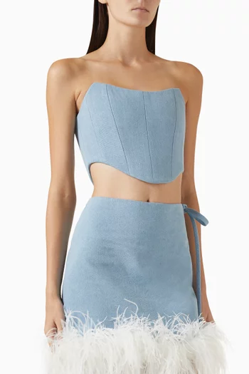 Diana Corset Top in Denim