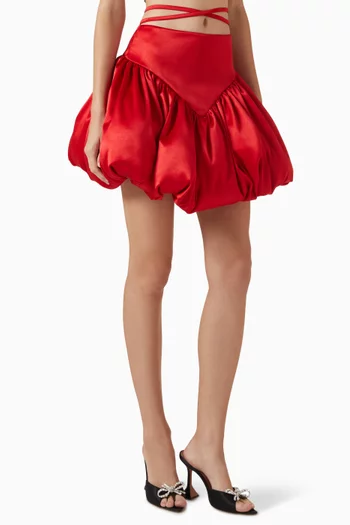 Flirt Mini Skirt in Satin