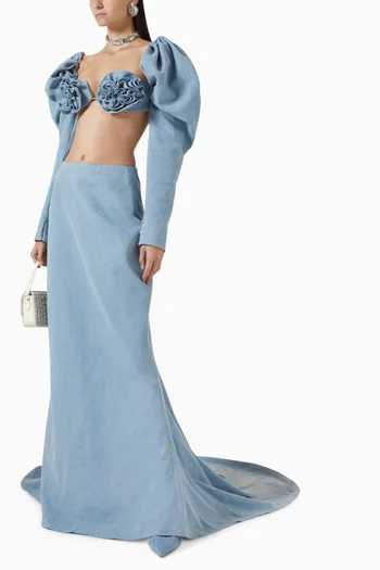 Trail Maxi Skirt in Denim