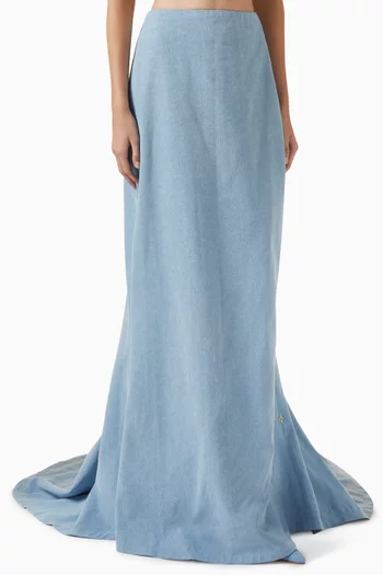 Trail Maxi Skirt in Denim