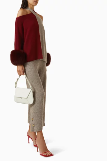 Criss-cross Faux Fur Sweater