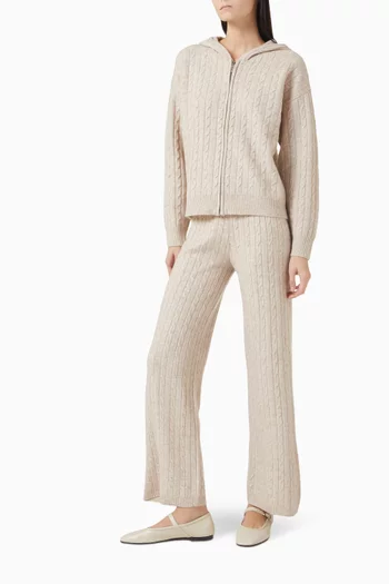 Pants in Cable-knit