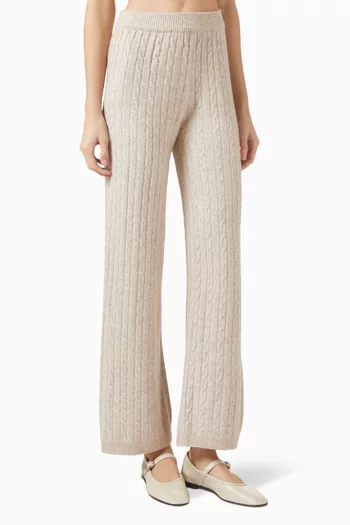 Pants in Cable-knit