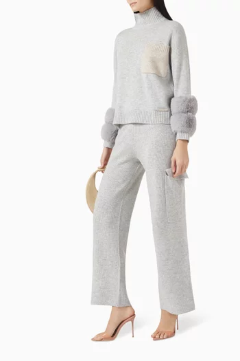 Cargo Pants in Wool-cashmere
