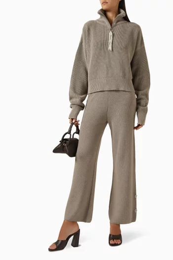 Zip-up Tassel Sweater