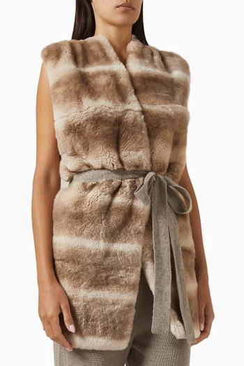 Belted Chinchilla Gilet