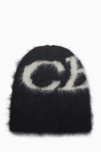 CB Logo Beanie in Alpaca Knit