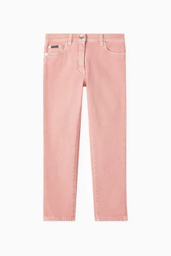 Logo-plaque Jeans in Cotton-denim