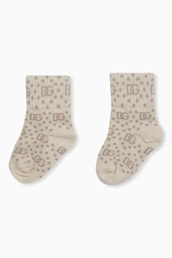 Printed Socks in Cotton Blend