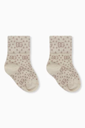 Printed Socks in Cotton Blend