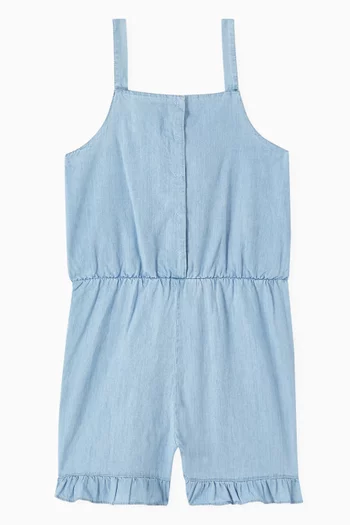 Knot Romper in Denim